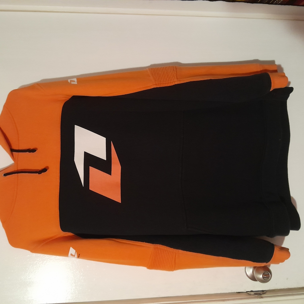 Orange and Black Hoodie with Logo